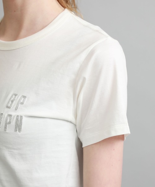 beautiful people(ビューティフルピープル)の「【beautiful people(ビューティフルピープル)】ハイゲージスビンピマエンブレムキッズTシャツ 1015310420(Tシャツ/カットソー・レディース・ホワイト/ライラック・SMALL)」の9枚目の写真