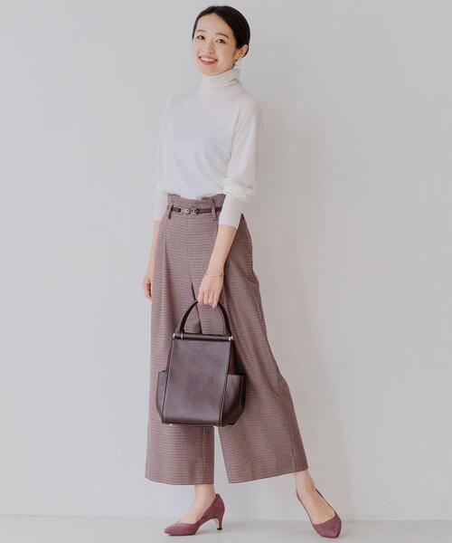green label relaxing(グリーンレーベルリラクシング)の「D ウール シルク テンジク ハイネック プルオーバー ニット(ニット/セーター・レディース・ライラック/ネイビー/コバルトブルー/オフホワイト・FREE)」の10枚目の写真