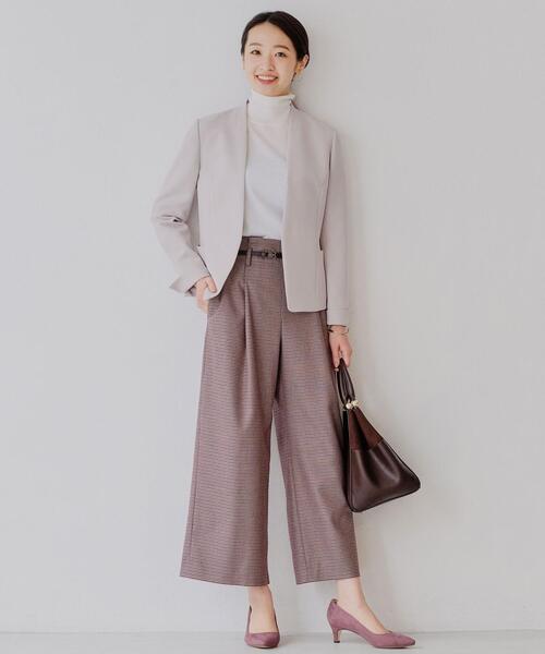 green label relaxing(グリーンレーベルリラクシング)の「D ウール シルク テンジク ハイネック プルオーバー ニット(ニット/セーター・レディース・ライラック/ネイビー/コバルトブルー/オフホワイト・FREE)」の11枚目の写真