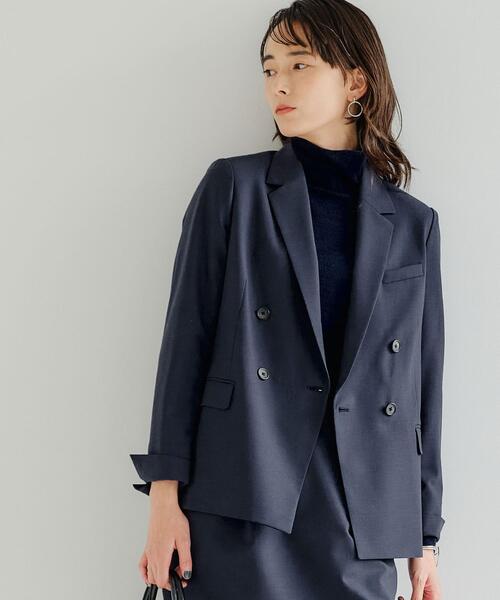 green label relaxing(グリーンレーベルリラクシング)の「D ウール シルク テンジク ハイネック プルオーバー ニット(ニット/セーター・レディース・ライラック/ネイビー/コバルトブルー/オフホワイト・FREE)」の8枚目の写真