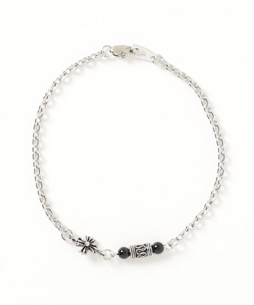 dictionary（ディクショナリー）の「【 DICTIONARY / ディクショナリー 】 シルバーチェーン アンクレット（アンクレット・メンズ・シルバー系その他/シルバー×ブラック/シルバー×ブルー・FREE）」の6枚目の写真