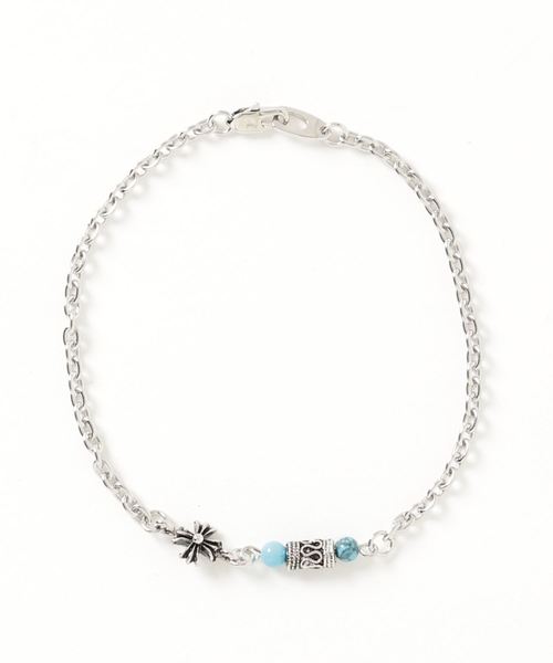 dictionary（ディクショナリー）の「【 DICTIONARY / ディクショナリー 】 シルバーチェーン アンクレット（アンクレット・メンズ・シルバー系その他/シルバー×ブラック/シルバー×ブルー・FREE）」の5枚目の写真