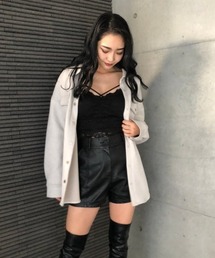 ENVYM | フェイクレザーＳＨＪＫ(デニムジャケット)