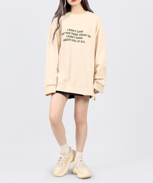 DING（ディング）の「DING/スリットロゴプルオーバー（スウェット・レディース・ブラック/イエロー/ライトベージュ・FREE）」の17枚目の写真