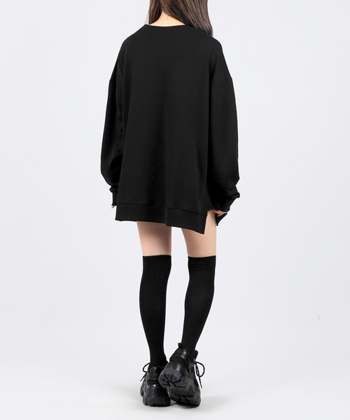 DING（ディング）の「DING/スリットロゴプルオーバー（スウェット・レディース・ブラック/イエロー/ライトベージュ・FREE）」の6枚目の写真