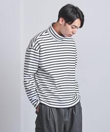 EN ROUTE | ＜EN ROUTE（アンルート）＞ コットン ミラノリブ ボーダー タートル(Tシャツ/カットソー)