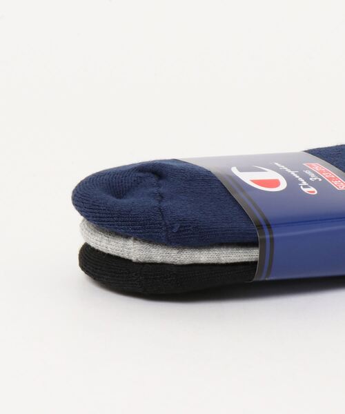 Champion（チャンピオン）の「Champion　3足組 ゴーストソックス 無地【ハーフパイル】CMSCP501（ソックス/靴下・メンズ・ホワイト/ブラック/マルチ・23～25cm/25～27cm/27~29cm）」の5枚目の写真