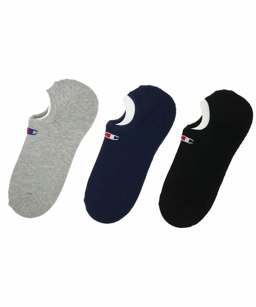 Champion（チャンピオン）の「Champion　3足組 ゴーストソックス 無地【ハーフパイル】CMSCP501（ソックス/靴下・メンズ・ホワイト/ブラック/マルチ・23～25cm/25～27cm/27~29cm）」の3枚目の写真