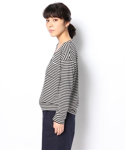 DISCOAT（ディスコート）の「【Discoat】スパンコールメガネVネックT（Tシャツ/カットソー・レディース・オフホワイト/グレー/ブラック/その他19・ﾌﾘ-）」の8枚目の写真