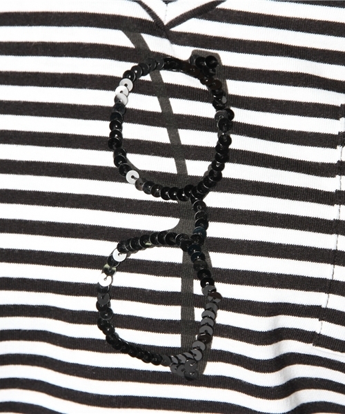 DISCOAT（ディスコート）の「【Discoat】スパンコールメガネVネックT（Tシャツ/カットソー・レディース・オフホワイト/グレー/ブラック/その他19・ﾌﾘ-）」の13枚目の写真