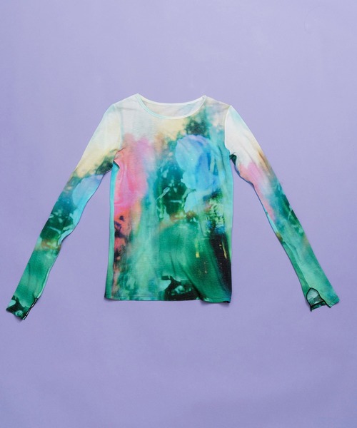 MAISON SPECIAL（メゾンスペシャル）の「【Chara×Takako Noel×MAISON SPECIAL】フォトプリントシアートップ【MAISON SPECIAL/メゾンスペシャル】（Tシャツ/カットソー・レディース・マルチ・FREE）」の3枚目の写真