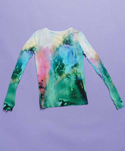 MAISON SPECIAL（メゾンスペシャル）の「【Chara×Takako Noel×MAISON SPECIAL】フォトプリントシアートップ【MAISON SPECIAL/メゾンスペシャル】（Tシャツ/カットソー・レディース・マルチ・FREE）」の2枚目の写真