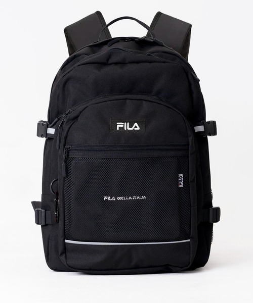 FILA（フィラ）の「【FILA/フィラ】大容量リュックサック マルチケース＆カラビナ付き 30L 3層式 バッグパック（バックパック/リュック・メンズ・トリコロール/ブラック/ブラック×ピンク/ブラック系その他/ブラック系1/ブラック×レッド・FREE）」の13枚目の写真