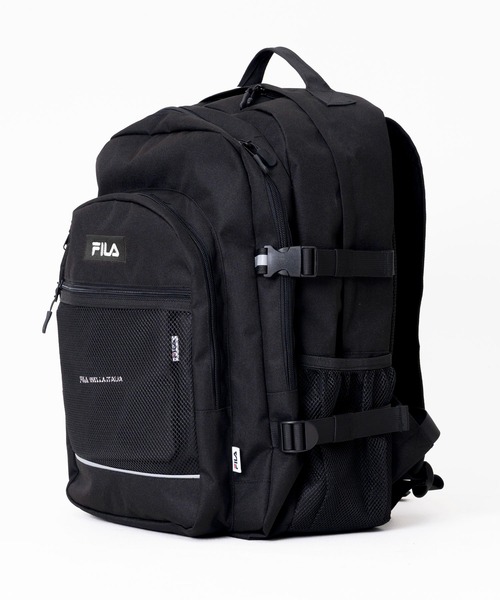FILA（フィラ）の「【FILA/フィラ】大容量リュックサック マルチケース＆カラビナ付き 30L 3層式 バッグパック（バックパック/リュック・メンズ・トリコロール/ブラック/ブラック×ピンク/ブラック系その他/ブラック系1/ブラック×レッド・FREE）」の14枚目の写真