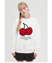 『KIRSH/キルシー』×『mahagrid/マハグリッド』BIG DOODLE CHERRY SWEATSHIRTS/チェリーデザイン ロゴプリント スウェットシャツトレーナー