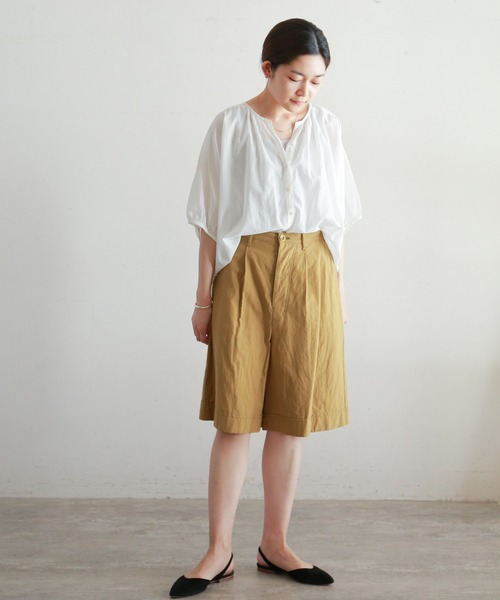 NOMBRE IMPAIR（ノンブルアンペール）の「インドコットンボイル ドルマンブラウス（シャツ/ブラウス・レディース・ホワイト/グリーン・FREE）」の20枚目の写真