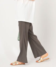 【WEB限定カラーあり】麻調セミフレアパンツ