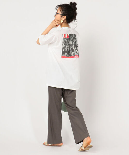 NOLLEY’S(ノーリーズ)の「【WEB限定カラーあり】麻調セミフレアパンツ(その他パンツ・レディース・チャコールグレー/ラベンダー/イエロー・36/38)」の12枚目の写真
