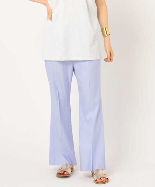 NOLLEY’S(ノーリーズ)の「【WEB限定カラーあり】麻調セミフレアパンツ(その他パンツ・レディース・チャコールグレー/ラベンダー/イエロー・36/38)」の18枚目の写真