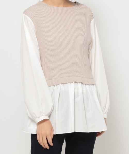 GLOBAL WORK（グローバルワーク）の「フハクドッキングベスト/933945（シャツ/ブラウス・レディース・グレー系その他/ブラック/ベージュ・FREE）」の11枚目の写真