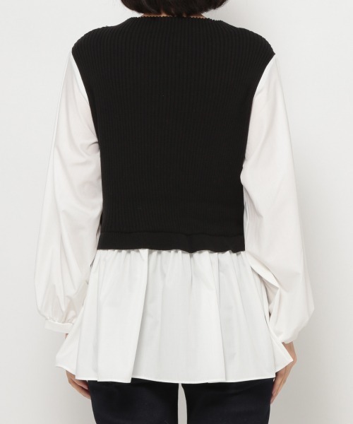 GLOBAL WORK（グローバルワーク）の「フハクドッキングベスト/933945（シャツ/ブラウス・レディース・グレー系その他/ブラック/ベージュ・FREE）」の18枚目の写真