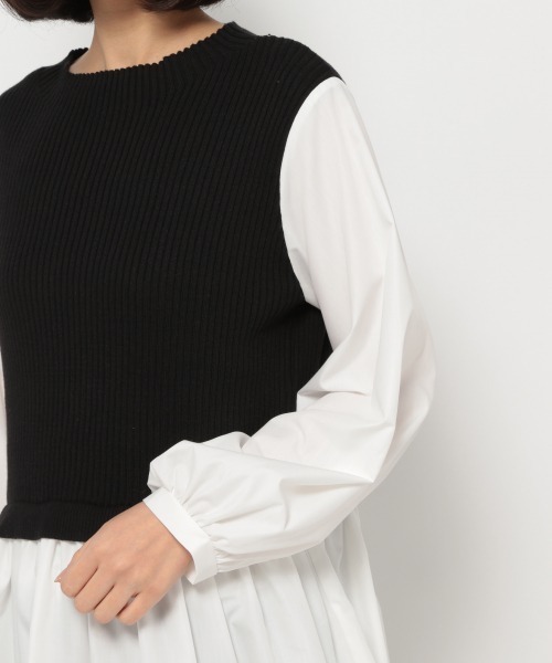 GLOBAL WORK（グローバルワーク）の「フハクドッキングベスト/933945（シャツ/ブラウス・レディース・グレー系その他/ブラック/ベージュ・FREE）」の16枚目の写真