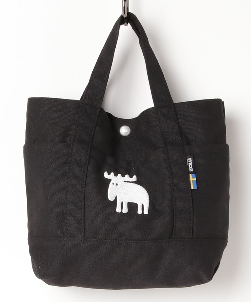 moz（モズ）の「moz マルシェトートバッグ（トートバッグ・レディース・グレー/ホワイト/ブルー/ブラック/サックスブルー/ベージュ/ミント/ピンク/ホワイト×ブルー/ホワイト×ピンク/グリーン/ブラック×ホワイト/レッド/ブラック×ゴールド/ブルー系その他/ブラウン/ネイビー/マスタード/オレンジ/ワイン/ライム/サックスブルー系/パープル系/ストライプ/グレイッシュブルー/ライトブラウン/スモーキーグリーン系/ライトグレー/グレー系その他/カーキ系/ピンク系その他/ライトブルー/スモークピンク/イエロー/インディゴブルー/イエロー系/ベージュ系その他・FREE/F）」の5枚目の写真