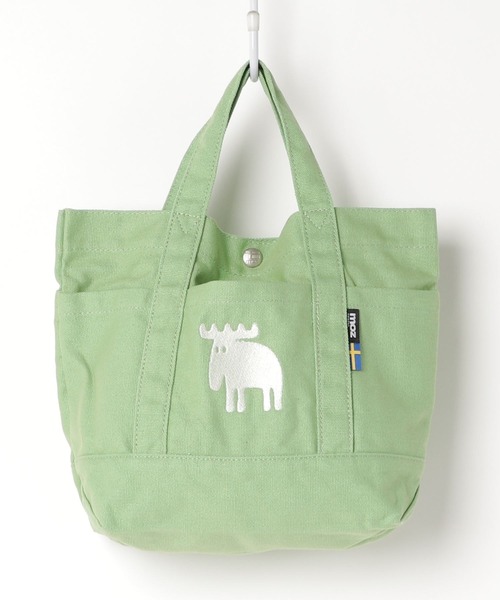 moz（モズ）の「moz マルシェトートバッグ（トートバッグ・レディース・グレー/ホワイト/ブルー/ブラック/サックスブルー/ベージュ/ミント/ピンク/ホワイト×ブルー/ホワイト×ピンク/グリーン/ブラック×ホワイト/レッド/ブラック×ゴールド/ブルー系その他/ブラウン/ネイビー/マスタード/オレンジ/ワイン/ライム/サックスブルー系/パープル系/ストライプ/グレイッシュブルー/ライトブラウン/スモーキーグリーン系/ライトグレー/グレー系その他/カーキ系/ピンク系その他/ライトブルー/スモークピンク/イエロー/インディゴブルー/イエロー系/ベージュ系その他・FREE/F）」の16枚目の写真