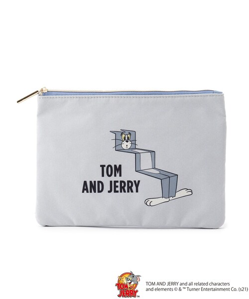 DRESKIP（ドレスキップ）の「◆【トムとジェリー】ポーチ（ポーチ・レディース・ベージュ/グレー・00）」の2枚目の写真