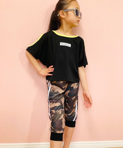 THE CASUAL（カジュアル）の「DRY MESH サイドライン7分丈パンツ キッズ（その他パンツ・キッズ・ブラック系1/オフホワイト/ブラック系2/オレンジ/グレー系/ピンク/ブラック系/ブラック/カーキ系/イエロー・110cm/120cm/130cm/140cm/160cm/150cm）」の7枚目の写真