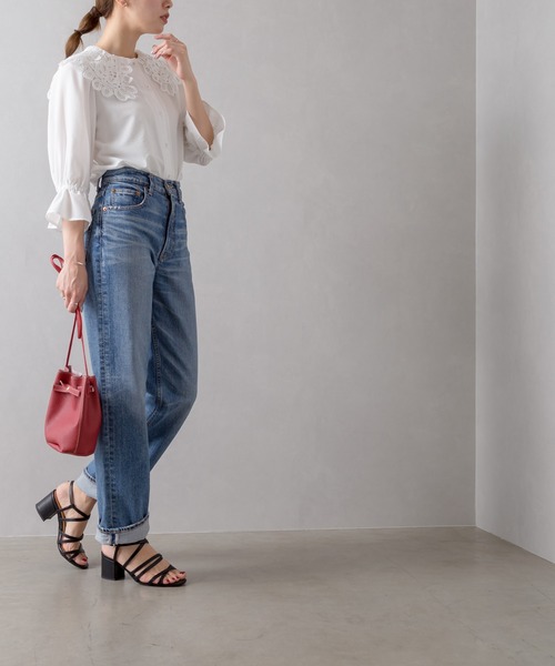 SpRay（スプレイ）の「レース衿５分袖ブラウス（シャツ/ブラウス・レディース・オフホワイト/ブラック/ブラック系その他・FREE）」の9枚目の写真