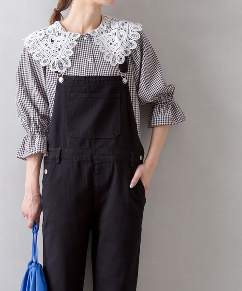 SpRay（スプレイ）の「レース衿５分袖ブラウス（シャツ/ブラウス・レディース・オフホワイト/ブラック/ブラック系その他・FREE）」の7枚目の写真