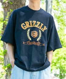 WEGO | WEGO/ビンテージロゴ刺繍ビッグシルエット5分袖Tシャツ(Tシャツ/カットソー)