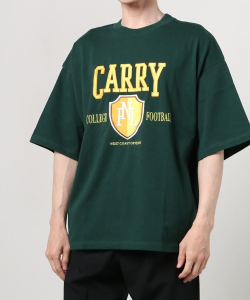 WEGO(ウィゴー)の「WEGO/ビンテージロゴ刺繍ビッグシルエット5分袖Tシャツ(Tシャツ/カットソー・メンズ・ネイビー/イエロー/ダークグリーン/イエロー系その他/グリーン系その他/ブルー/パープル・MEDIUM/LARGE)」の10枚目の写真