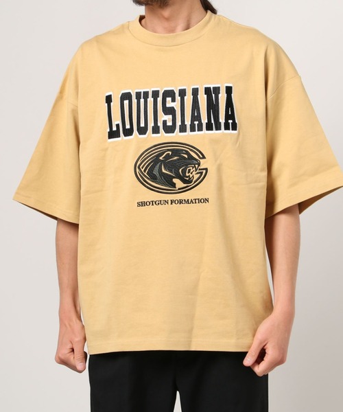 WEGO(ウィゴー)の「WEGO/ビンテージロゴ刺繍ビッグシルエット5分袖Tシャツ(Tシャツ/カットソー・メンズ・ネイビー/イエロー/ダークグリーン/イエロー系その他/グリーン系その他/ブルー/パープル・MEDIUM/LARGE)」の15枚目の写真