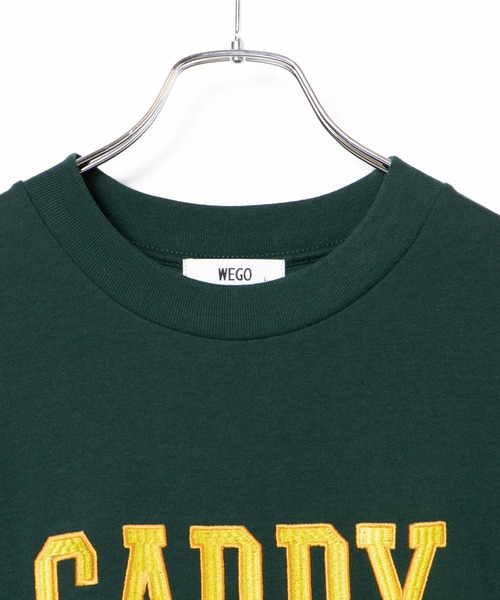 WEGO(ウィゴー)の「WEGO/ビンテージロゴ刺繍ビッグシルエット5分袖Tシャツ(Tシャツ/カットソー・メンズ・ネイビー/イエロー/ダークグリーン/イエロー系その他/グリーン系その他/ブルー/パープル・MEDIUM/LARGE)」の14枚目の写真