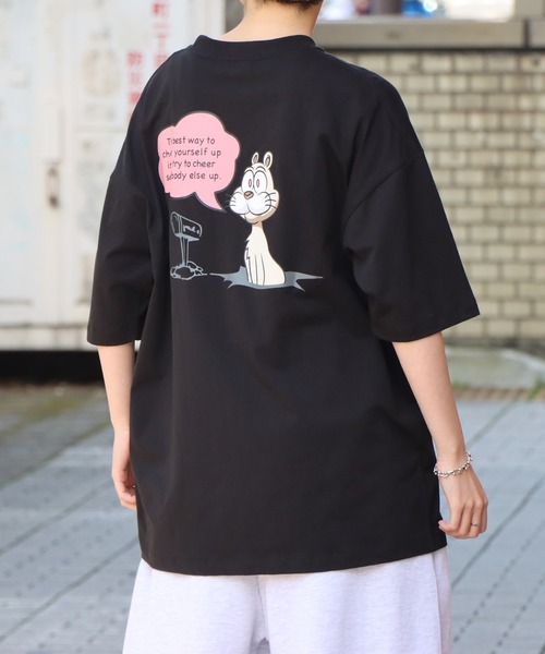 ILL'S(イルズ)の「ILL'S / イルズ キャットイラストTシャツ(Tシャツ/カットソー・メンズ・ホワイト/ホワイト系その他/ブラック系その他/サックスブルー/ブラック/ブルー系その他・M/L)」の4枚目の写真