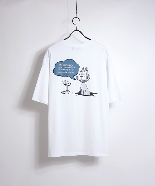 ILL'S(イルズ)の「ILL'S / イルズ キャットイラストTシャツ(Tシャツ/カットソー・メンズ・ホワイト/ホワイト系その他/ブラック系その他/サックスブルー/ブラック/ブルー系その他・M/L)」の22枚目の写真