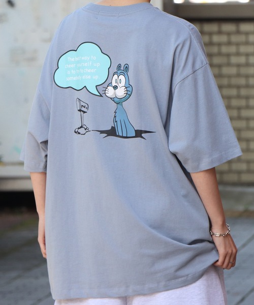 ILL'S(イルズ)の「ILL'S / イルズ キャットイラストTシャツ(Tシャツ/カットソー・メンズ・ホワイト/ホワイト系その他/ブラック系その他/サックスブルー/ブラック/ブルー系その他・M/L)」の18枚目の写真