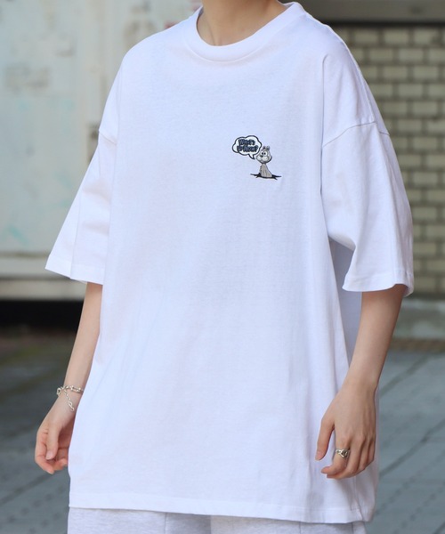 ILL'S(イルズ)の「ILL'S / イルズ キャットイラストTシャツ(Tシャツ/カットソー・メンズ・ホワイト/ホワイト系その他/ブラック系その他/サックスブルー/ブラック/ブルー系その他・M/L)」の9枚目の写真