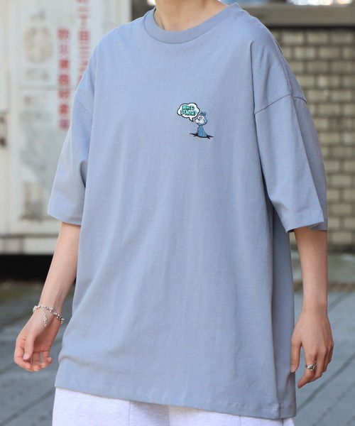 ILL'S(イルズ)の「ILL'S / イルズ キャットイラストTシャツ(Tシャツ/カットソー・メンズ・ホワイト/ホワイト系その他/ブラック系その他/サックスブルー/ブラック/ブルー系その他・M/L)」の11枚目の写真