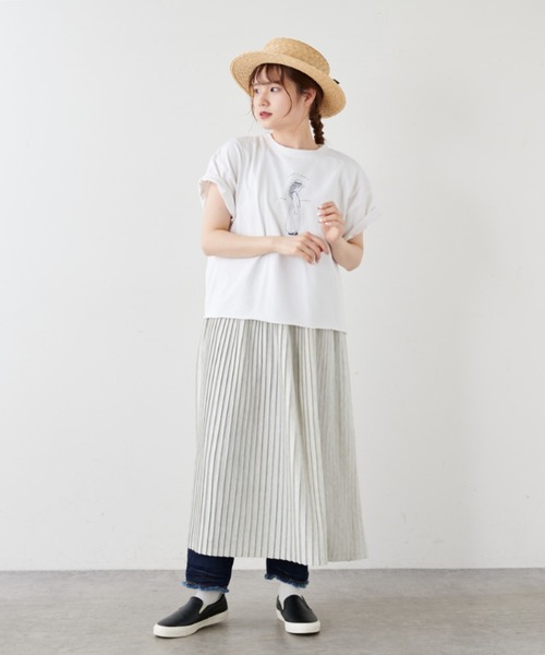 PUAL CE CIN（ピュアルセシン）の「ノースリーブプリーツワンピース（ワンピース・レディース・ブラック/オートミール・FREE）」の18枚目の写真