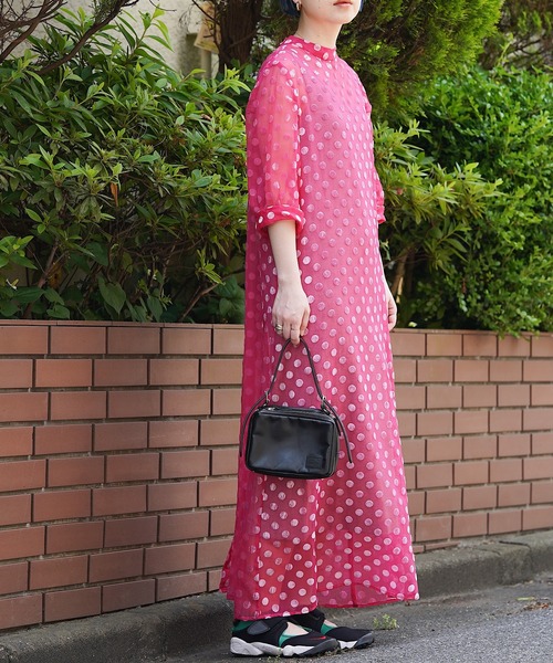 nimiru（ニミル）の「ドットワンピース（ワンピース・レディース・ブラック/ピンク・FREE）」の8枚目の写真