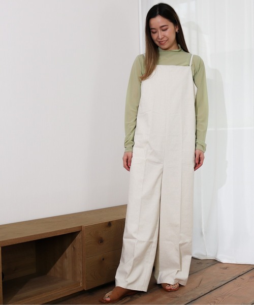 Per sist ence（パーシエンス）の「Per sist ence/パーシエンス　リネンライク　サロペットパンツ（サロペット/オーバーオール・レディース・ブラウン/ブルー/ブラック/アイボリー/ベージュ・FREE）」の21枚目の写真