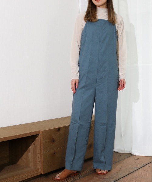 Per sist ence（パーシエンス）の「Per sist ence/パーシエンス　リネンライク　サロペットパンツ（サロペット/オーバーオール・レディース・ブラウン/ブルー/ブラック/アイボリー/ベージュ・FREE）」の17枚目の写真