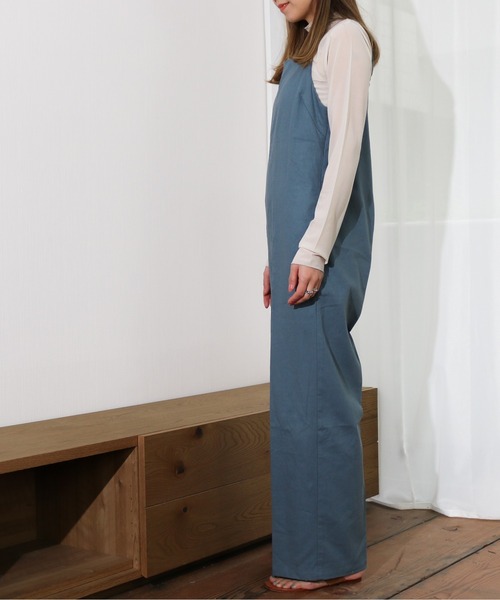 Per sist ence（パーシエンス）の「Per sist ence/パーシエンス　リネンライク　サロペットパンツ（サロペット/オーバーオール・レディース・ブラウン/ブルー/ブラック/アイボリー/ベージュ・FREE）」の18枚目の写真