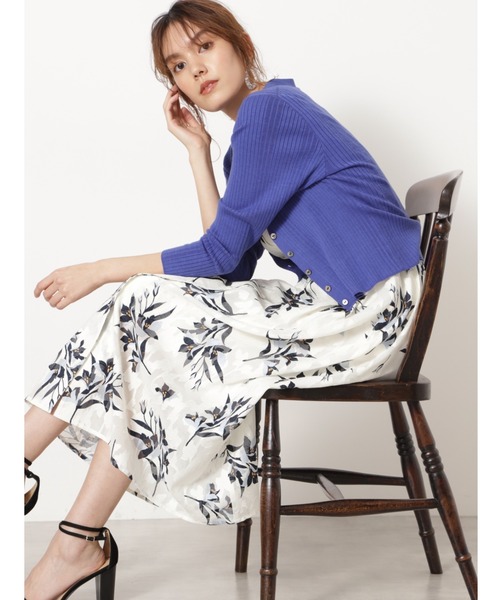 JILL STUART（ジルスチュアート）の「◆アモフラワーワンピース（ワンピース・レディース・ホワイト/パープル・0/4/2）」の2枚目の写真