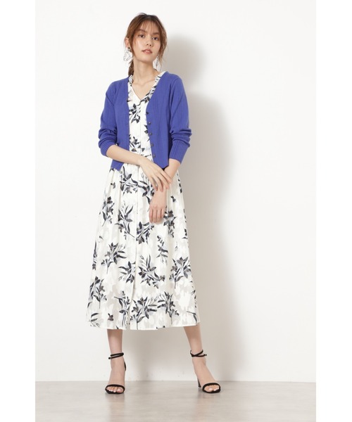 JILL STUART（ジルスチュアート）の「◆アモフラワーワンピース（ワンピース・レディース・ホワイト/パープル・0/4/2）」の3枚目の写真