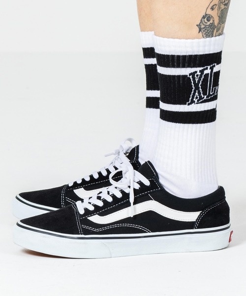 XLARGE（エクストララージ）の「COLLEGE LOGO SOCKS（ソックス/靴下・メンズ・ホワイト/ネイビー/グリーン・ONE SIZE）」の7枚目の写真