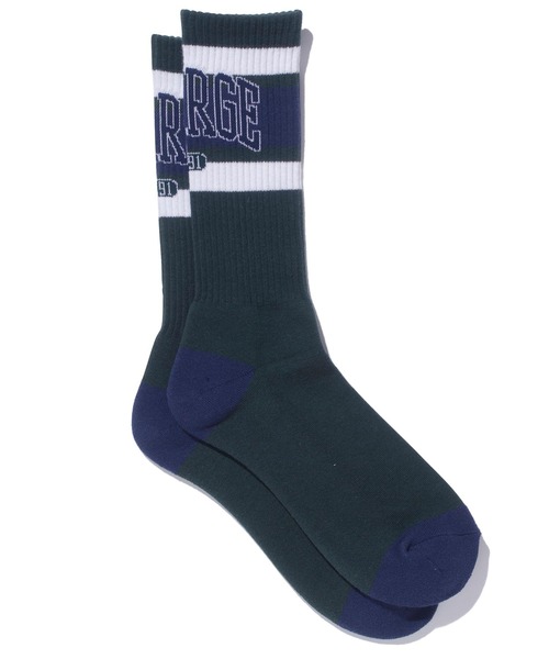 XLARGE（エクストララージ）の「COLLEGE LOGO SOCKS（ソックス/靴下・メンズ・ホワイト/ネイビー/グリーン・ONE SIZE）」の9枚目の写真